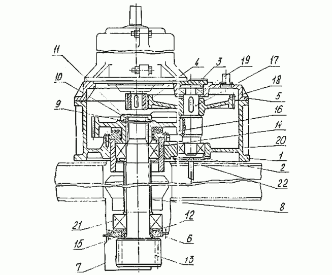 Редуктор поворота экскаватора схема